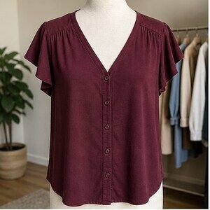 Burgundy Tunic Blouse
